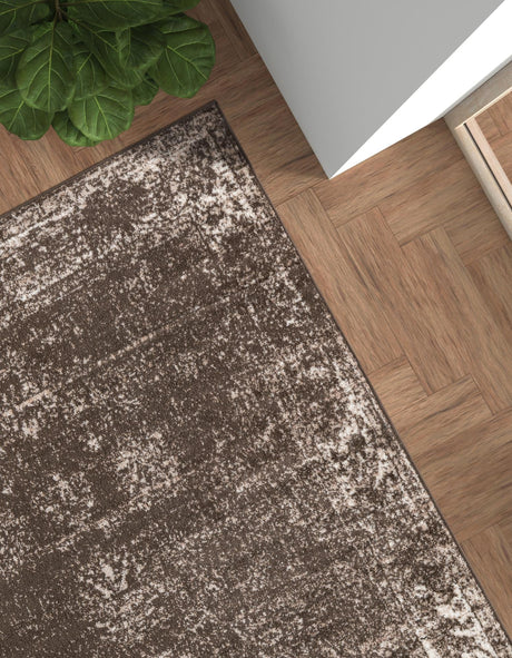 Brown 5' 3 x 8' Sofia Rectangle Area Rug Durable Easy Clean Stain Resistant Unique Carpet for Affordable Interior Home Design for Sale at Rug Engine