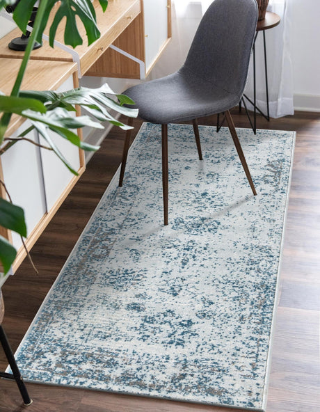 Light Blue 2' x 8' Sofia Runner Area Rug Durable Easy Clean Stain Resistant Unique Carpet for Affordable Interior Home Design for Sale at Rug Engine