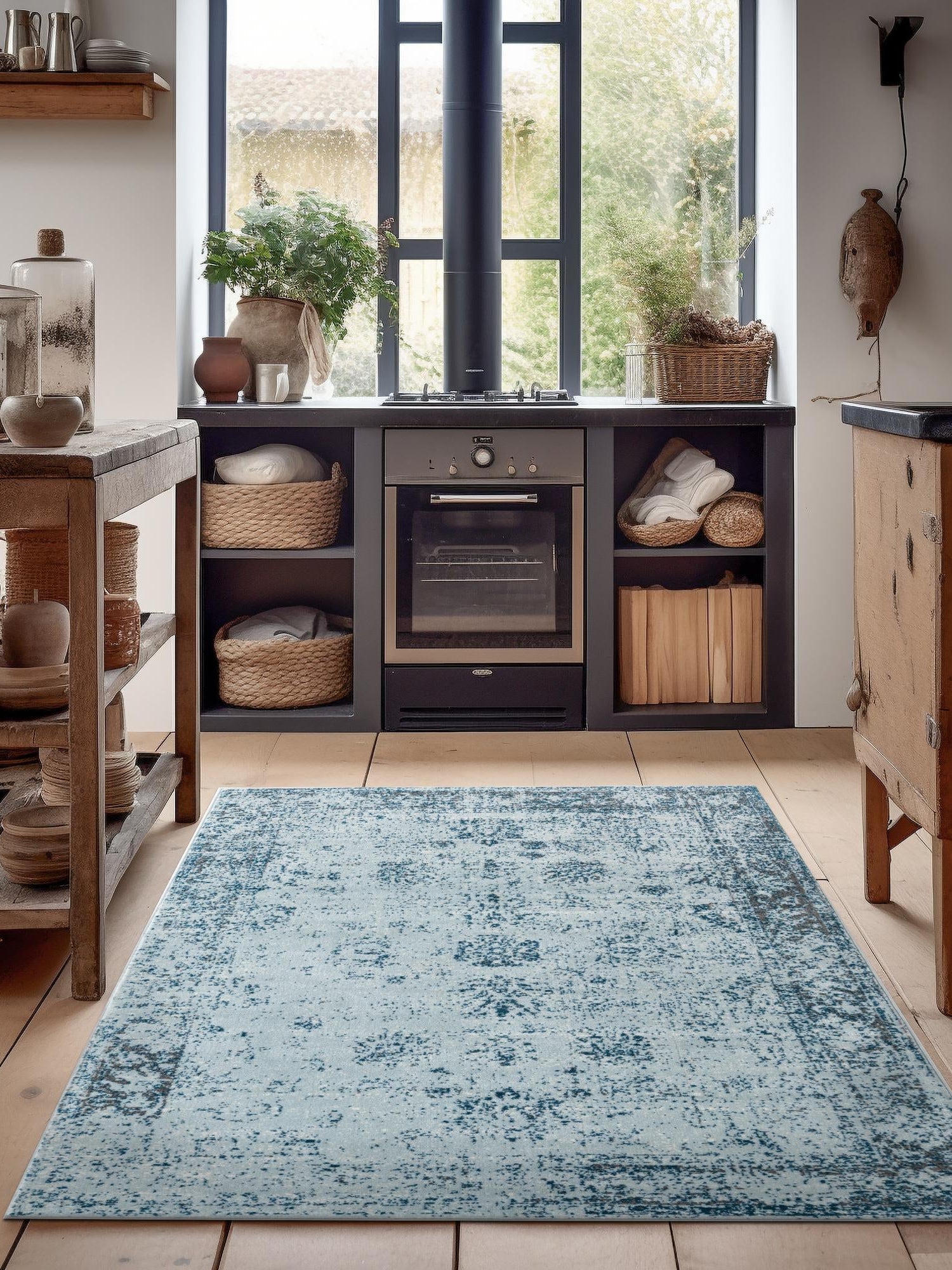Light Blue 10' x 14' 1 Sofia Rectangle Area Rug Durable Easy Clean Stain Resistant Unique Carpet for Affordable Interior Home Design for Sale at Rug Engine