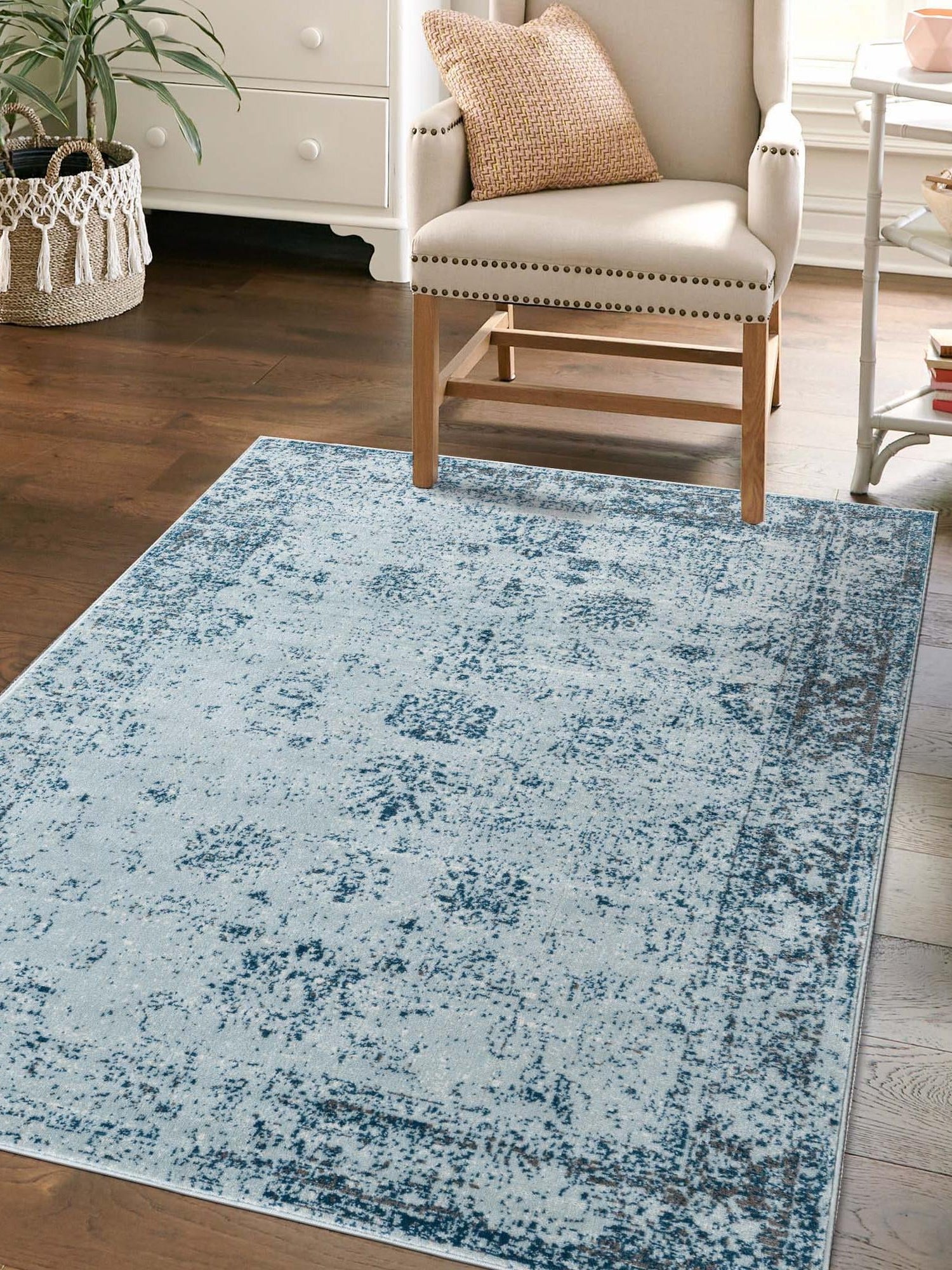 Light Blue 10' x 14' 1 Sofia Rectangle Area Rug Durable Easy Clean Stain Resistant Unique Carpet for Affordable Interior Home Design for Sale at Rug Engine