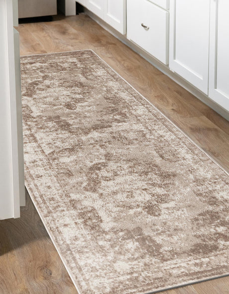 Beige 3' 3 x 16' 5 Sofia Runner Area Rug Durable Easy Clean Stain Resistant Unique Carpet for Affordable Interior Home Design for Sale at Rug Engine