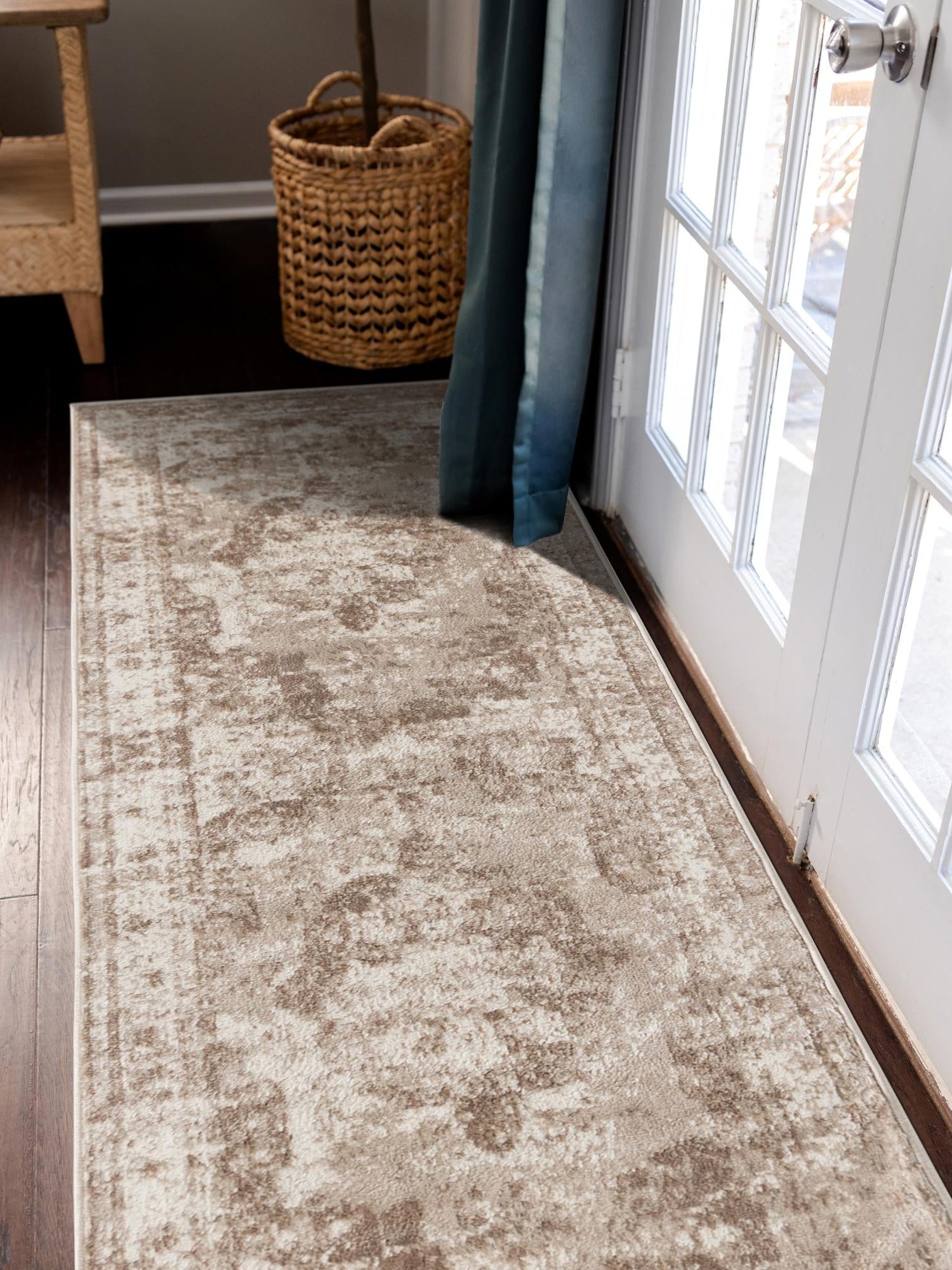 Beige 3' 3 x 19' 8 Sofia Runner Area Rug Durable Easy Clean Stain Resistant Unique Carpet for Affordable Interior Home Design for Sale at Rug Engine