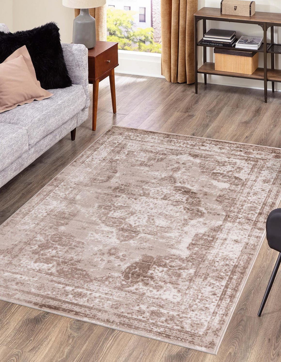 Beige 3' 1 x 5' 3 Sofia Rectangle Area Rug Durable Easy Clean Stain Resistant Unique Carpet for Affordable Interior Home Design for Sale at Rug Engine