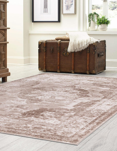 Beige 5' 3 x 8' Sofia Rectangle Area Rug Discounted Clearance Final Sale Durable Easy Clean Stain Resistant Unique Carpet for Affordable Interior Home Design for Sale at Rug Engine