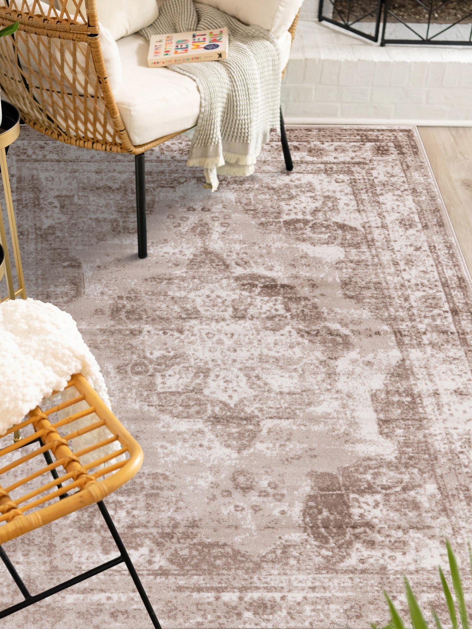 Beige 3' 1 x 5' 3 Sofia Rectangle Area Rug Durable Easy Clean Stain Resistant Unique Carpet for Affordable Interior Home Design for Sale at Rug Engine