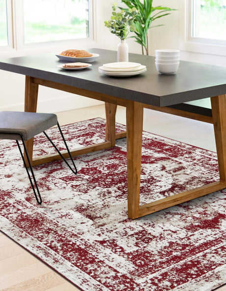 Burgundy 2' x 3' 1 Sofia Rectangle Area Rug Durable Easy Clean Stain Resistant Unique Carpet for Affordable Interior Home Design for Sale at Rug Engine