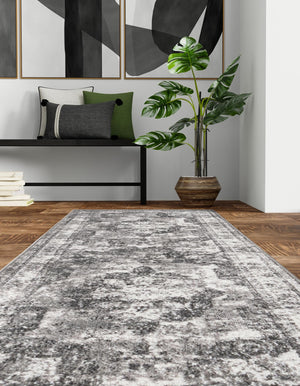 Gray 3' 3 x 19' 8 Sofia Runner Area Rug Durable Easy Clean Stain Resistant Unique Carpet for Affordable Interior Home Design for Sale at Rug Engine