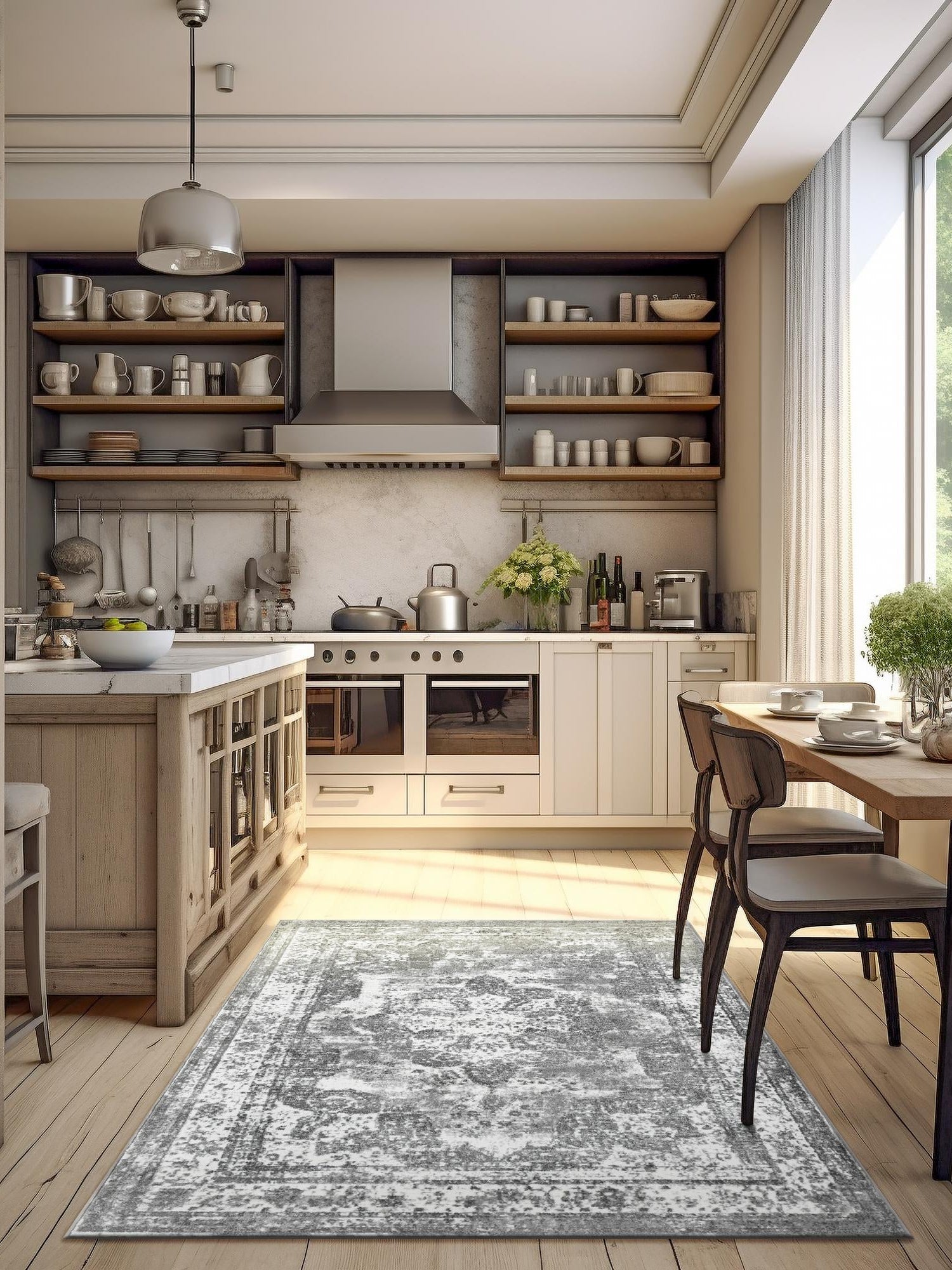 Gray 5' 3 x 8' Sofia Rectangle Area Rug Discounted Clearance Final Sale