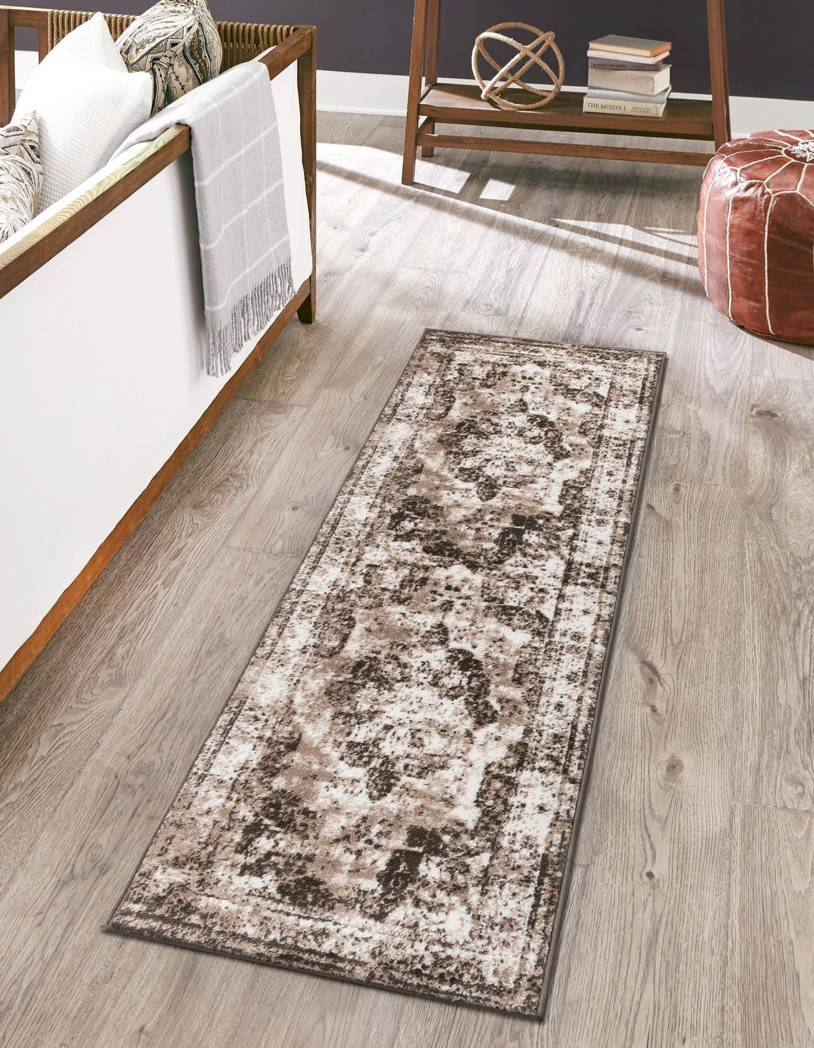 Light Brown 2' x 4' 1 Sofia Runner Area Rug Durable Easy Clean Stain Resistant Unique Carpet for Affordable Interior Home Design for Sale at Rug Engine