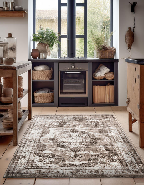Light Brown 6' 1 x 9' Sofia Rectangle Area Rug Durable Easy Clean Stain Resistant Unique Carpet for Affordable Interior Home Design for Sale at Rug Engine