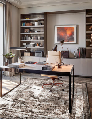 Light Brown 9' x 12' Sofia Rectangle Area Rug