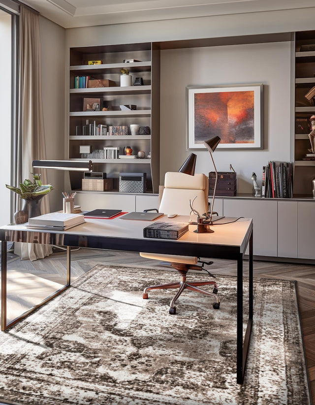 Light Brown 9' x 12' Sofia Rectangle Area Rug