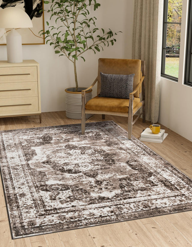 Light Brown 9' x 12' Sofia Rectangle Area Rug