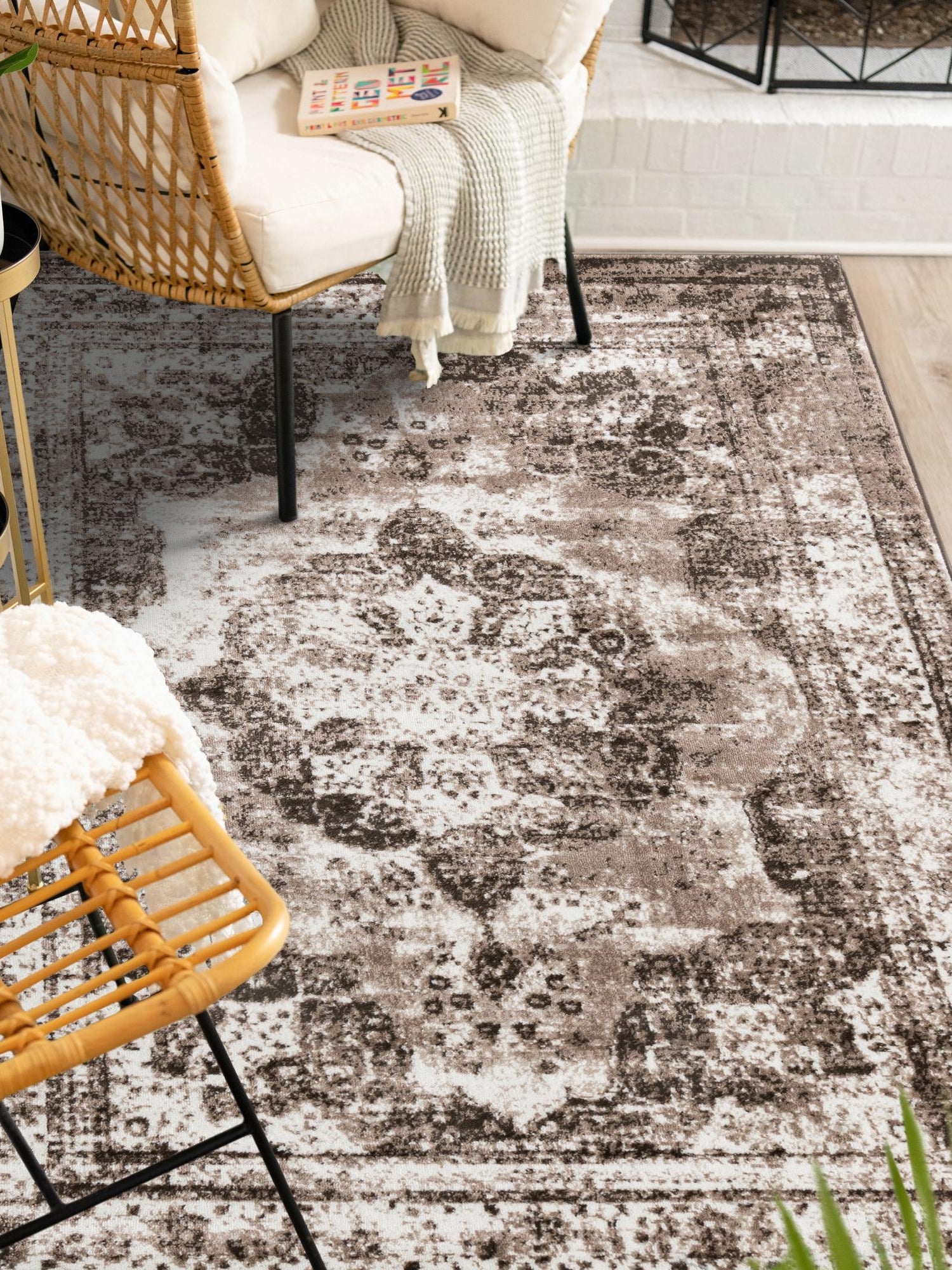 Light Brown 6' 1 x 9' Sofia Rectangle Area Rug Durable Easy Clean Stain Resistant Unique Carpet for Affordable Interior Home Design for Sale at Rug Engine