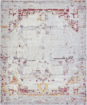 Gray 8' x 10' Austin Rectangle Area Rug 100% Polyester Durable Cotton Backing Living Dining Room Bedroom Office Vintage Decor Carpet for Sale at Rug Engine