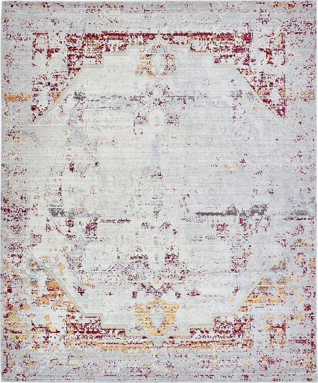 Gray 8' x 10' Austin Rectangle Area Rug 100% Polyester Durable Cotton Backing Living Dining Room Bedroom Office Vintage Decor Carpet for Sale at Rug Engine