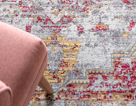 Gray 2' 7 x 9' 10 Austin Runner Area Rug 100% Polyester Durable Cotton Backing Living Dining Room Bedroom Office Vintage Decor Carpet for Sale at Rug Engine