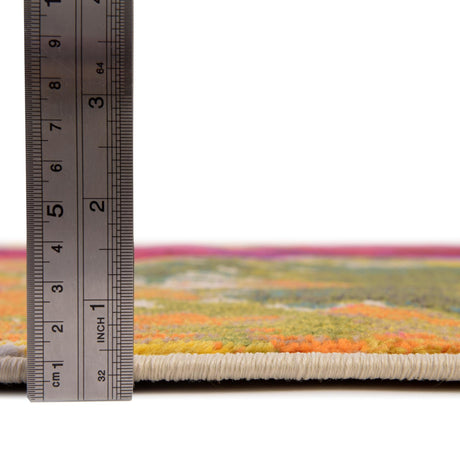 Multicolor 2' 8 x 10' Estrella Runner Area Rug 100% Polypropylene Non-Shedding Stain Resistant Carpet Colorful Modern Abstract Design Easy Clean for Home Decor for Sale at Rug Engine