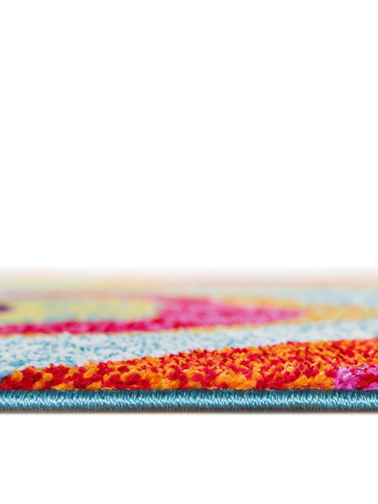 Blue 2' x 6' 1 Lyon Runner Area Rug Vivid Colorful Abstract Modern 100% Polypropylene Carpet for Living Room, Dining, Office for Sale at Rug Engine