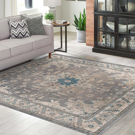 Gray 5' x 5' Salzburg Square Area Rug