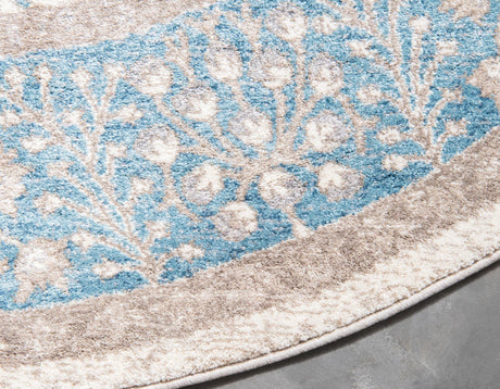 Cream 4' 1 x 4' 1 Salzburg Round Area Rug