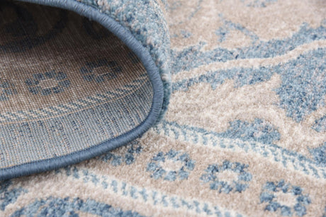 Light Blue 8' x 8' Salzburg Square Area Rug