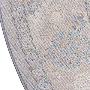 Gray 5' x 5' Salzburg Round Area Rug Stain Resistant Easy Clean Traditional Classic Design Durable Carpet for Affordable Interior Home Decorating for Sale at Rug Engine