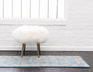 Light Blue 2' 7 x 10' Salzburg Runner Area Rug