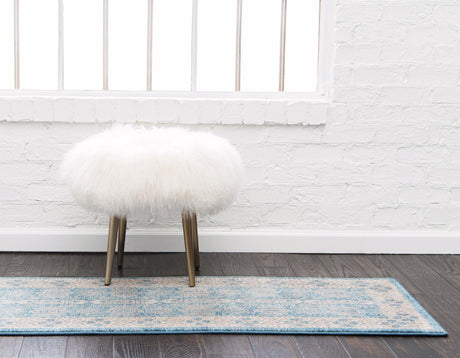 Light Blue 2' 7 x 10' Salzburg Runner Area Rug