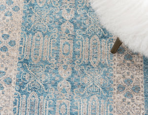 Light Blue 2' 7 x 10' Salzburg Runner Area Rug