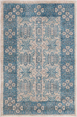 Beige 2' x 3' 1 Salzburg Rectangle Area Rug Stain Resistant Easy Clean Traditional Classic Design Durable Carpet for Affordable Interior Home Decorating for Sale at Rug Engine