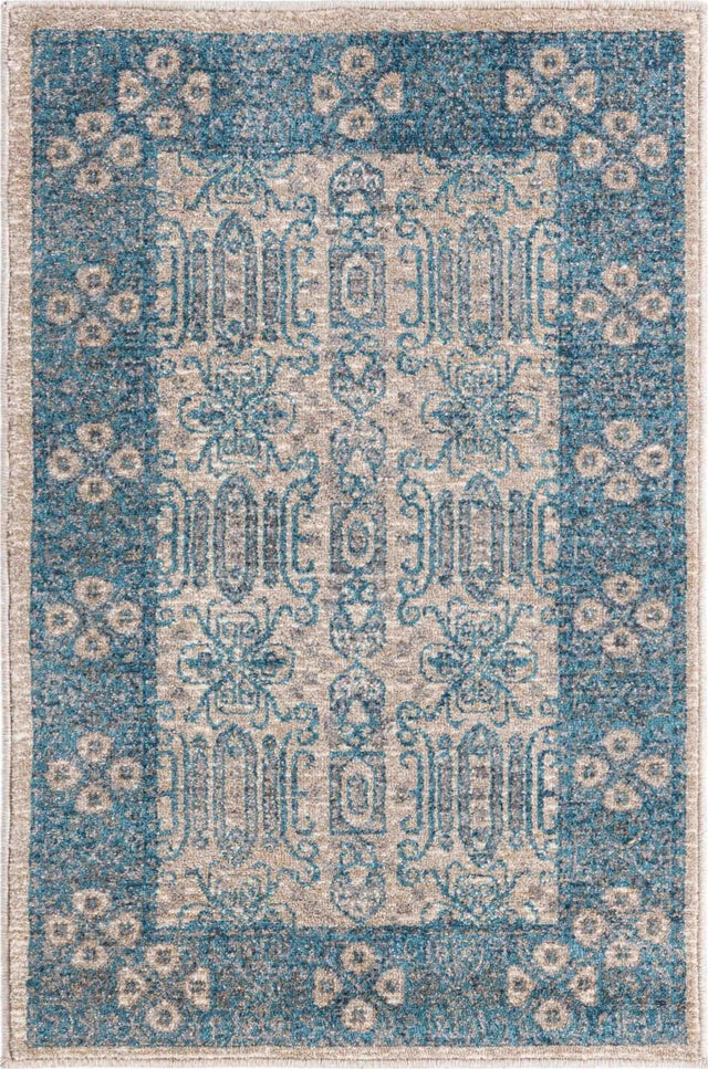 Beige 2' x 3' 1 Salzburg Rectangle Area Rug Stain Resistant Easy Clean Traditional Classic Design Durable Carpet for Affordable Interior Home Decorating for Sale at Rug Engine