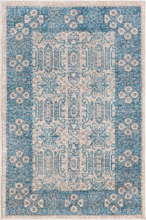 Beige 2' x 3' 1 Salzburg Rectangle Area Rug Stain Resistant Easy Clean Traditional Classic Design Durable Carpet for Affordable Interior Home Decorating for Sale at Rug Engine