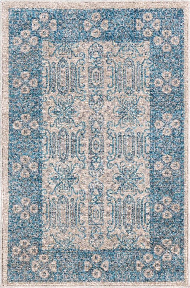 Beige 2' x 3' 1 Salzburg Rectangle Area Rug Stain Resistant Easy Clean Traditional Classic Design Durable Carpet for Affordable Interior Home Decorating for Sale at Rug Engine