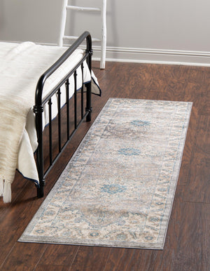 Gray 3' x 10' Salzburg Runner Rug
