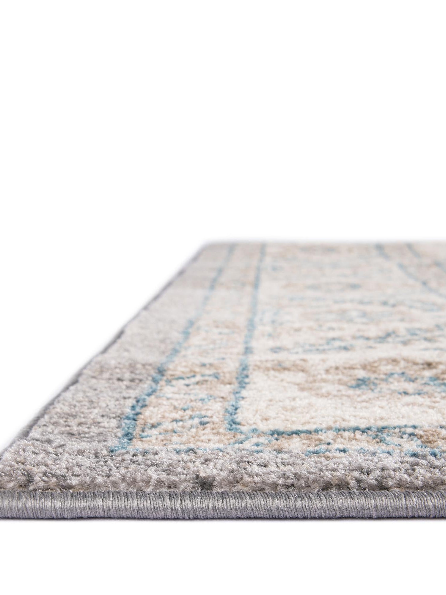 Gray 2' 7 x 10' Salzburg Runner Area Rug Stain Resistant Easy Clean Traditional Classic Design Durable Carpet for Affordable Interior Home Decorating for Sale at Rug Engine