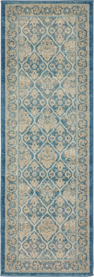 Light Blue 2' x 6' 1 Salzburg Runner Rug