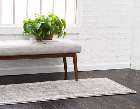 Gray 2' x 6' 1 Salzburg Runner Area Rug