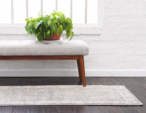 Gray 2' x 6' 1 Salzburg Runner Rug