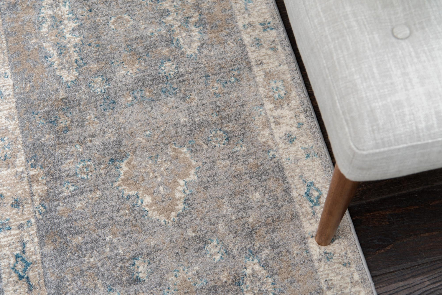 Gray 2' x 6' 1 Salzburg Runner Area Rug Stain Resistant Easy Clean Traditional Classic Design Durable Carpet for Affordable Interior Home Decorating for Sale at Rug Engine
