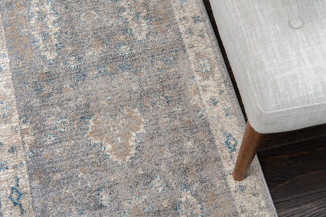 Gray 2' x 6' 1 Salzburg Runner Area Rug