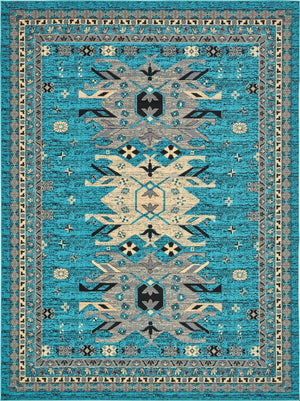 Turquoise 10' x 13' 1 Taftan Rectangle Area Rug