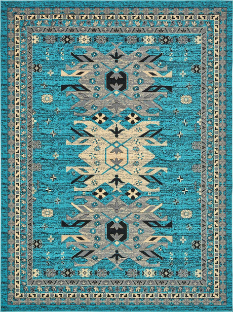 Turquoise 10' x 13' 1 Taftan Rectangle Area Rug