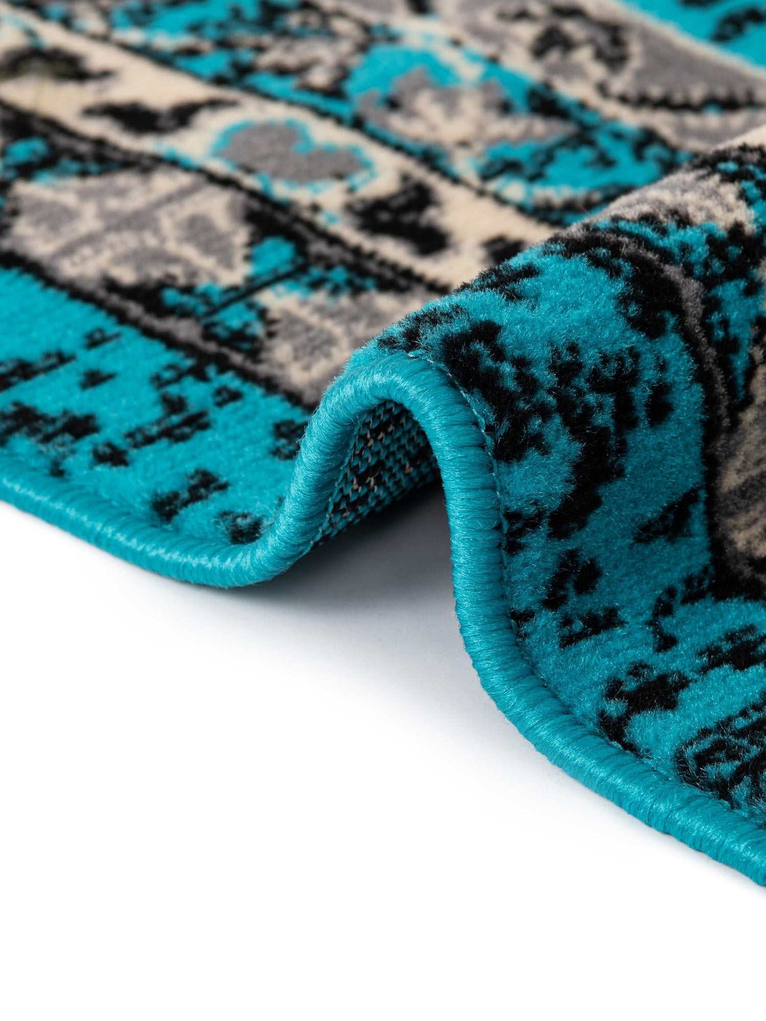 Turquoise 4' 1 x 6' 1 Taftan Rectangle Area Rug