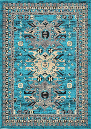 Turquoise 7' 1 x 10' Taftan Rectangle Area Rug