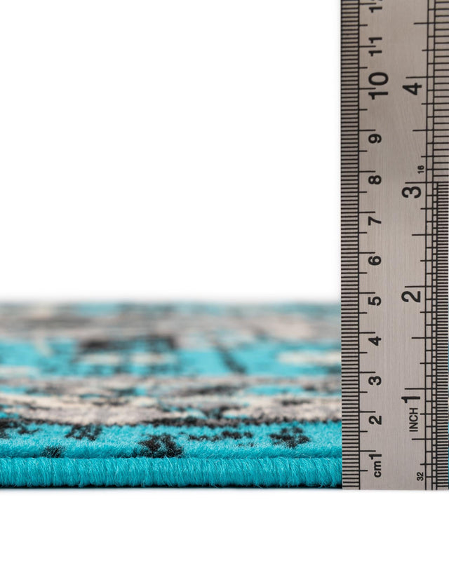 Turquoise 8' x 8' Taftan Square Rug
