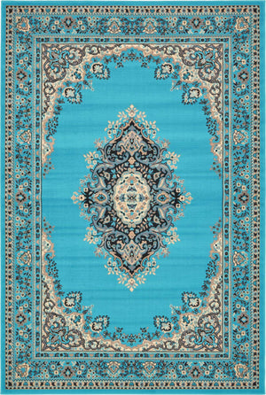 Turquoise 6' 1 x 9' Reza Rectangle Rug