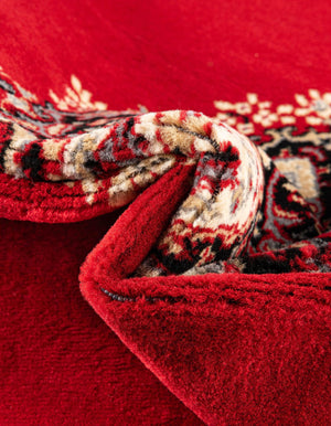 Red 7' 1 x 10' Reza Rectangle Area Rug 100% Polypropylene Easy Clean Traditional Motif Classic Carpet for Home Interiors for Sale at Rug Engine