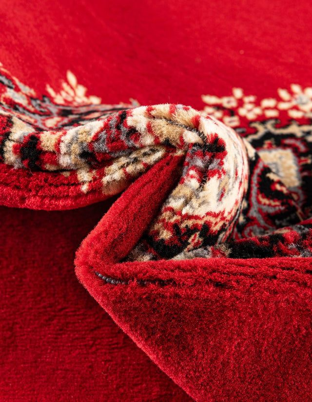 Red 9' x 12' Reza Rectangle Area Rug 100% Polypropylene Easy Clean Traditional Motif Classic Carpet for Home Interiors for Sale at Rug Engine