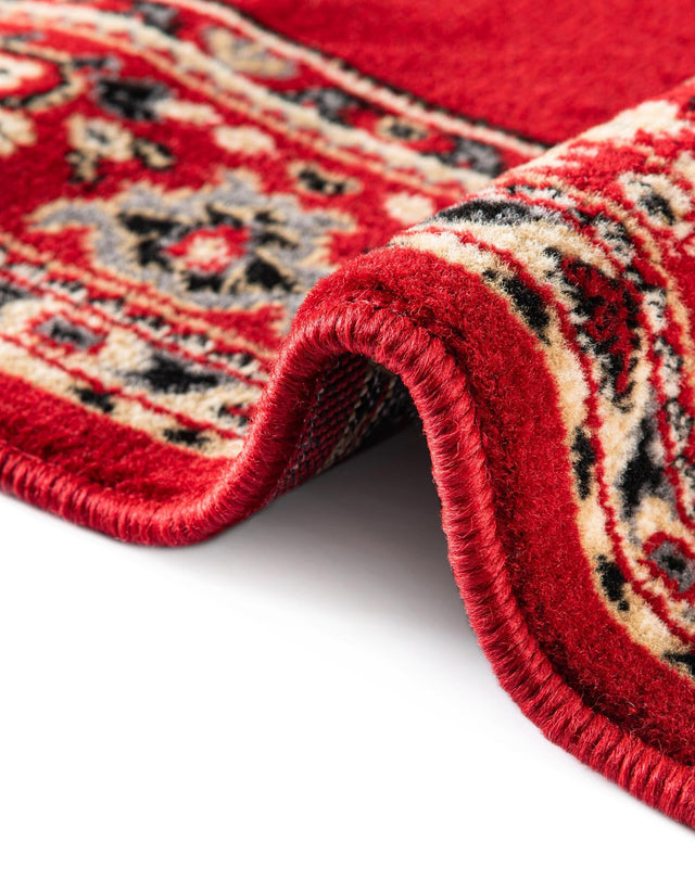 Red 2' x 3' 1 Reza Rectangle Area Rug 100% Polypropylene Easy Clean Traditional Motif Classic Carpet for Home Interiors for Sale at Rug Engine